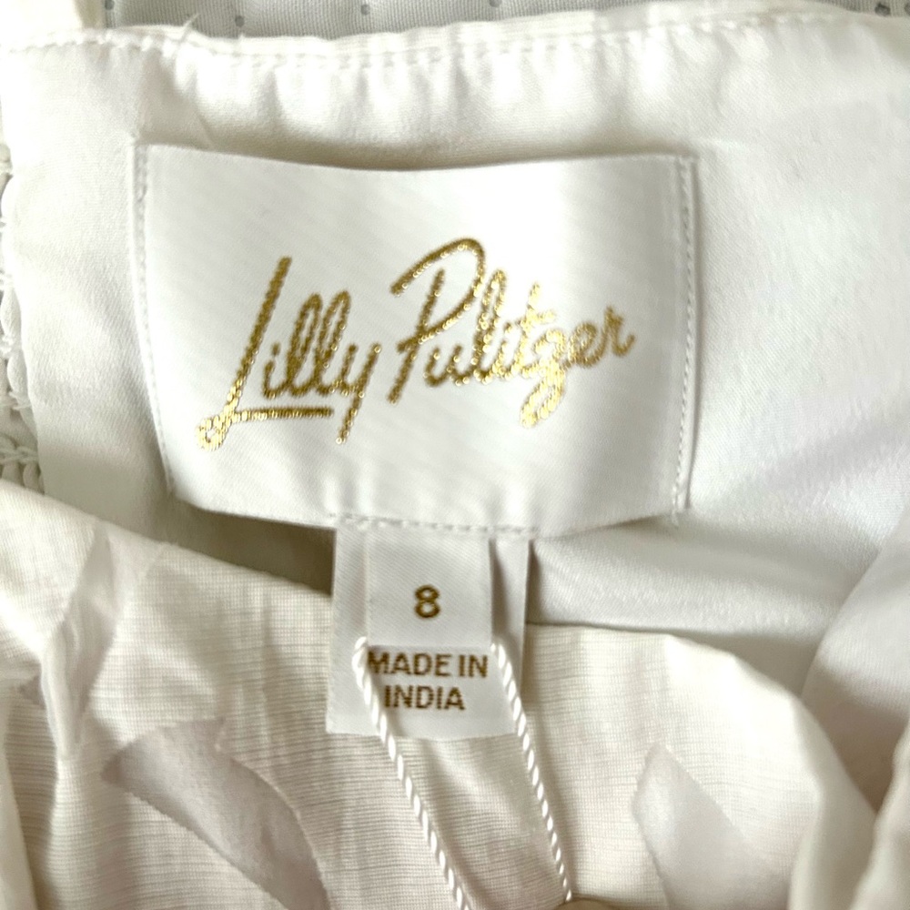 NWT Lilly Pulitzer Resort White Flora Faille Haliey Midi Dress Size 8 - Picture 6 of 13